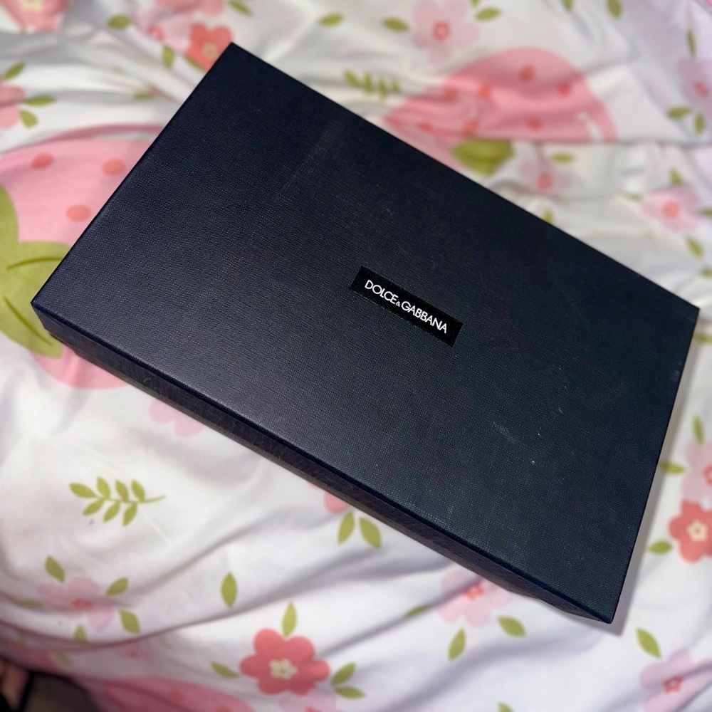 Dolce Gabbana shoe box with wrapping paper and tags